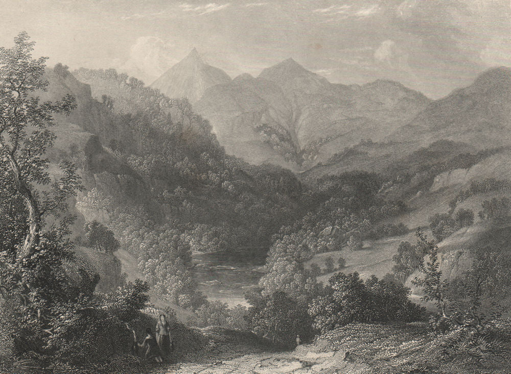 Scene on the River Tummel, Perth & Kinross, Scotland. HOUSTON 1868 old print